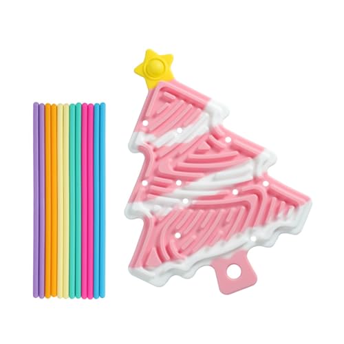 SELVFZ Sensory Activity Board Bunt Stick Beruhigende Spielzeug Für Kinder Spielzeug Kreativer Weihnachtsbaum Doppelseitigem Pad von SELVFZ