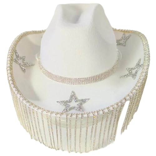 SELVFZ Stall Cowboyhut Für Erwachsene Frauen Brautdusche Cowgirl Maskerades Party Kostümhut Eleganter Kopfstück SELVFZ Stall Cowboyhut Für Erwachsene Frauen Brautdusche Cowgirl Maskerades Party Kostümhut Eleganter Kopfstück von SELVFZ