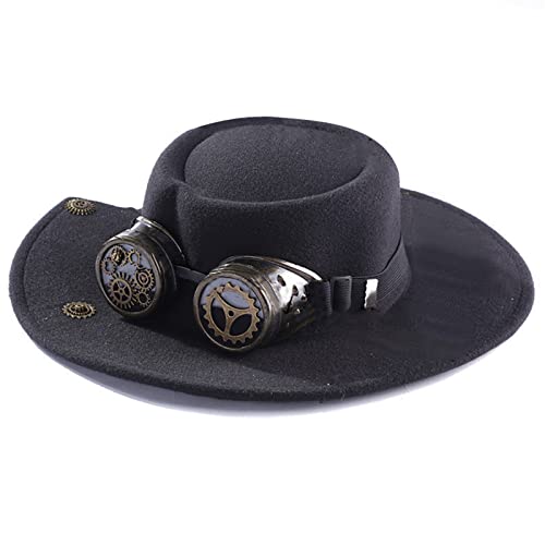 SELVFZ Steampunk Top Mit Schutzbrille Gay Top Gothic Steampunk Flat Für Männer Nicht Schlupfhut Karneval Nachtclub SELVFZ Steampunk Top Mit Schutzbrille Gay Top Gothic Steampunk Flat Für Männer Nicht Schlupfhut Karneval Nachtclub von SELVFZ