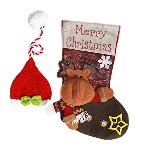 SELVFZ Süße Babyfoto Requisiten Weiß Rote Strickhut Weihnachtsstrumpf Schlafende Weihnachts Cosplay Kostüm Für 0-2 Monate Baby Baby SELVFZ Süße Babyfoto Requisiten Weiß Rote Strickhut Weihnachtsstrumpf Schlafende Weihnachts Cosplay Kostüm Für 0-2 Monate Baby Baby von SELVFZ