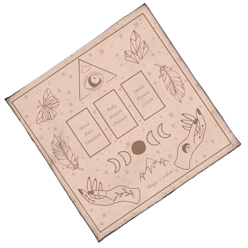 SELVFZ Tarot Reading Tuch Tragbare Ritualmatte Mit Mystischen Mustern Für Heimzeremonien Und Dekormaschinenwaschbares Tarot Tuch von SELVFZ