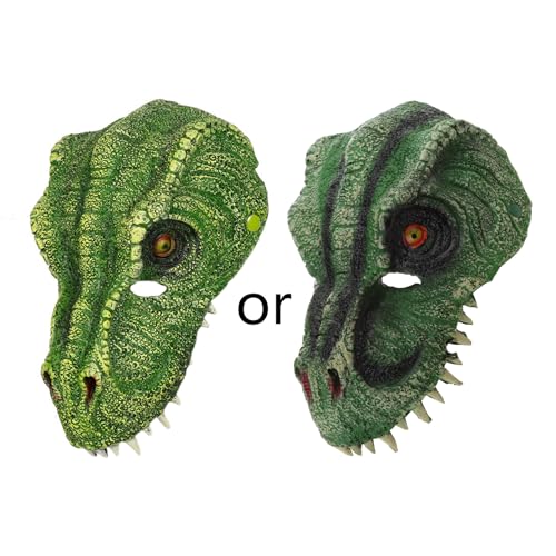 SELVFZ Unisex Dinosaurier Drachen Maske Tyrannosaurus Maske Halloween Cosplay Kostüm Kinder Erwachsene Party Karneval Propt Tiermasken Halloween Cosplay Kostüme Karneval von SELVFZ