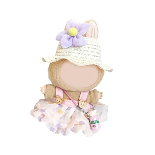 SELVFZ Urlaubsthema 17cm Puppengarderobe Strohhut Und Riemchkleid Puppenkleidung Für Anime Figur Doll Display Outfit SELVFZ Urlaubsthema 17cm Puppengarderobe Strohhut Und Riemchkleid Puppenkleidung Für Anime Figur Doll Display Outfit von SELVFZ