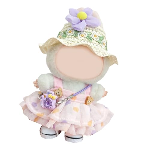 SELVFZ Urlaubsthema 17cm Puppengarderobe Strohhut Und Riemchkleid Puppenkleidung Für Anime Figur Doll Display Outfit SELVFZ Urlaubsthema 17cm Puppengarderobe Strohhut Und Riemchkleid Puppenkleidung Für Anime Figur Doll Display Outfit von SELVFZ