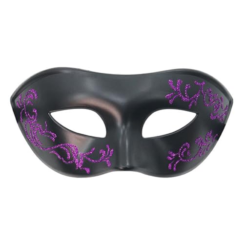 SELVFZ Venezianer Carnivals Halbmaske Mit Flexiblen Plastikrahmen Schweißfeste Oberflächen Ideal Für Veranstaltungsaufführungen Plastikmaskeraden Maske von SELVFZ