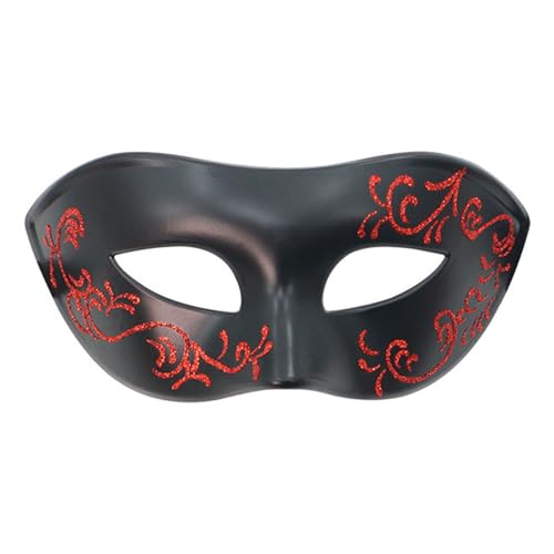 SELVFZ Venezianer Carnivals Halbmaske Mit Flexiblen Plastikrahmen Schweißfeste Oberflächen Ideal Für Veranstaltungsaufführungen Plastikmaskeraden Maske von SELVFZ