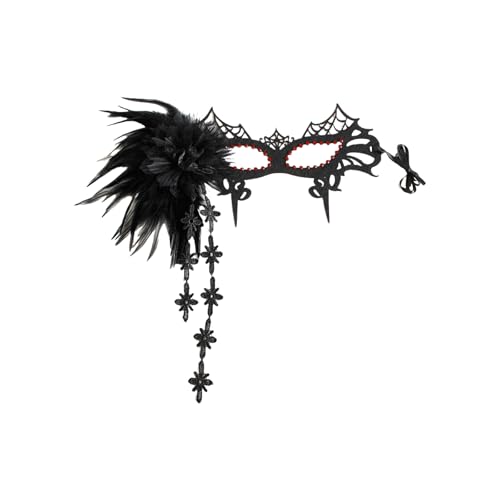 SELVFZ Vintage Lace Halloween Maske Für Frauen Halloween Rollenspiel Hochzeit Proms Halloween Cosplay Maske Halloween Half Face Party Maske von SELVFZ