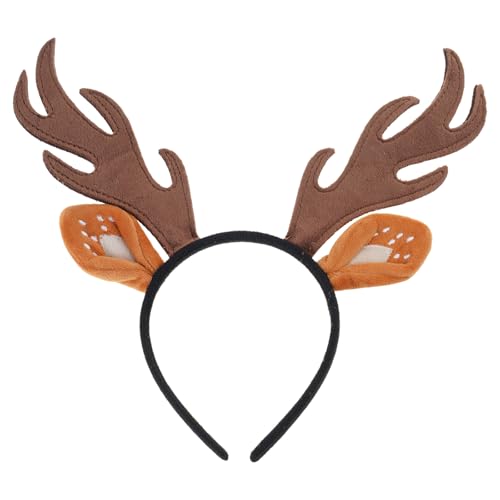 SELVFZ Weihnachten Hirschohr Stirnband Für Frauen Mädchen Cosplay Weihnacht Hirsch Kostümzubehör Halloween Hirschkleid Outfits Haarzubehör von SELVFZ