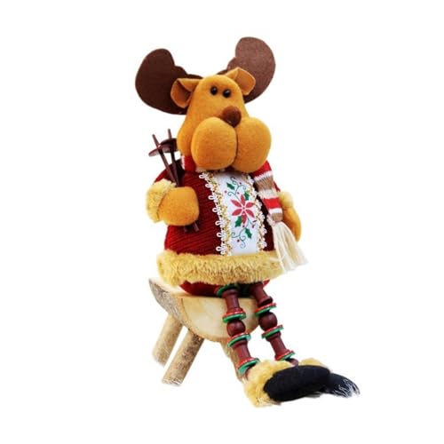 SELVFZ Weihnachtsmotiven Plüsch Santa Snowman Rentier Figuren Kinder Freundliche Heimbüro Tischplatte Dekore Plüsch Spielzeugurlaub Dekorationen von SELVFZ