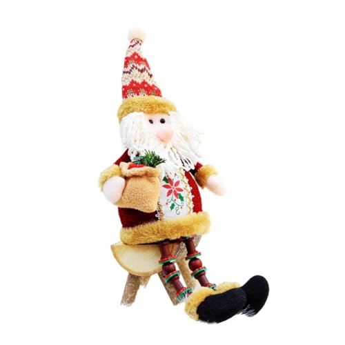 SELVFZ Weihnachtsmotiven Plüsch Santa Snowman Rentier Figuren Kinder Freundliche Heimbüro Tischplatte Dekore Plüsch Spielzeugurlaub Dekorationen von SELVFZ