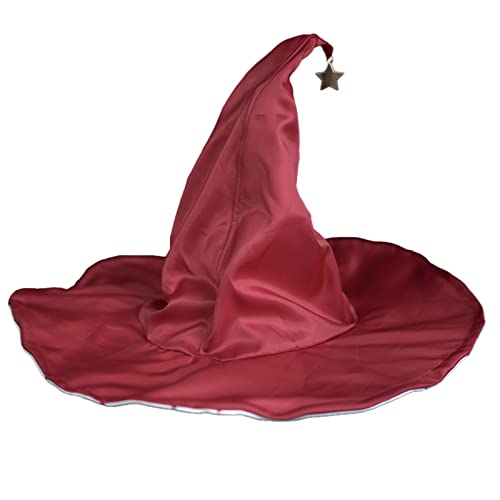 SELVFZ Weinroten Hexenhut Für Halloween Wide Bim Party Frauen Gothic Witchcap Cosplay Kostüm Nacht Club Frauenkopfschmuck SELVFZ Weinroten Hexenhut Für Halloween Wide Bim Party Frauen Gothic Witchcap Cosplay Kostüm Nacht Club Frauenkopfschmuck von SELVFZ