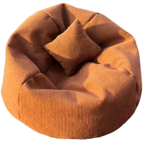 SELVFZ Winzige Bohnenbeutel Sofa Mit Gepolsterter Sitz Dekorativer Winziger Möbel Für 15-17 cm Actionfiguren Sammlerstücke Stück Weichstoff Puppen Couch Für Anzeige von SELVFZ