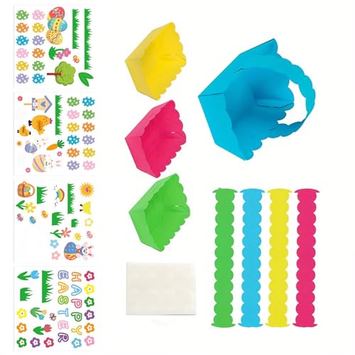 Set Von 8 Osterkörben Mit Farbenfrohen Aufklebern Ideal Für Kinder Kreatives Handwerksprojekt Kinder Festival Aktivitätsspielzeug Spielzeug Set Von 8 Osterkörben Mit Farbenfrohen Aufklebern Ideal Für Kinder Kreatives Handwerksprojekt Kinder Festival Aktivitätsspielzeug Spielzeug von SELVFZ