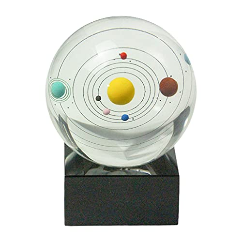 Solarmodell, Kristall, 80 mm, graviertes Hologramm mit beleuchtetem Sockel, Planetenmodell, Wissenschaft, Astronomie, 8 Planeten Solarmodell, Kristall, 80 mm, graviertes Hologramm mit beleuchtetem Sockel, Planetenmodell, Wissenschaft, Astronomie, 8 Planeten von SELVFZ