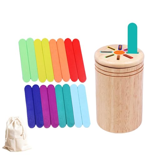 Sortieren Spielzeug Inspiriert Farbpassend Spielzeug Für Kinder 1-3 Jahre Holzsortierbecher Frühes Lernen Bildungsaktivitätsform Und Farbanpassungseimer von SELVFZ