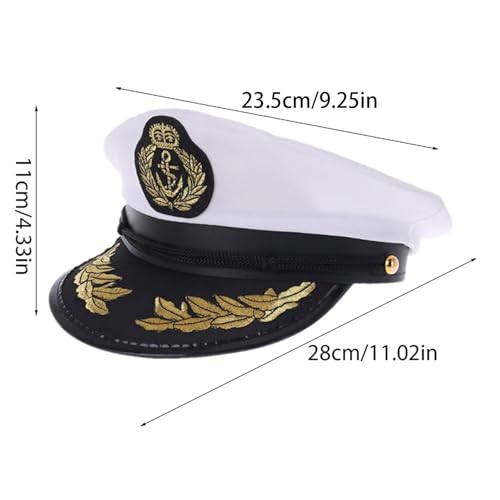 Weißer Yacht Bootsboot Captain Navy Kostüm Party Party Cosplay Seemann Von Erwachsenen Sie Ein Seemann Oder Ein Stolzer Seekapitän Sind von SELVFZ