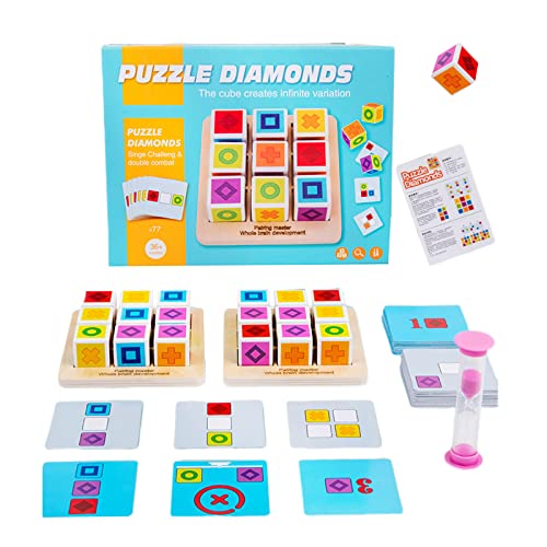 SELVFZ Wood Cube Building Block Matching Puzzle Brettspiel Teaser Bildungsspielzeug Für Kids Family Game Battle Puzzle Building Block Matching Game Holzbrettspielzeug SELVFZ Wood Cube Building Block Matching Puzzle Brettspiel Teaser Bildungsspielzeug Für Kids Family Game Battle Puzzle Building Block Matching Game Holzbrettspielzeug von SELVFZ