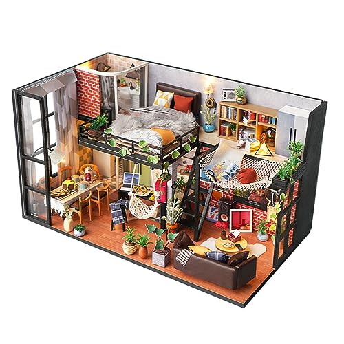 Wood Miniaturmöbel Kits Handgefertigtes Handwerkshausmodell Mit LED Light Cover Spielzeug Für Teenager von SELVFZ