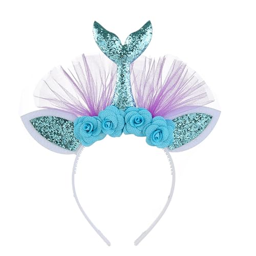 SELiLe Party-Stirnband Rose Haarreif für Geburtstag Hochzeit Prinzessin Cosplay für Mädchen Show Bühne Kostüm Blumenmädchen Stirnband für Hochzeit von SELiLe