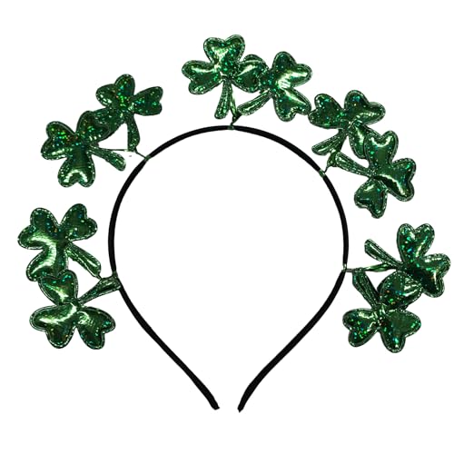 SELiLe Patrick's Day Stirnband, Urlaubsrequisiten, Kopfschmuck, Kleeblatt, Kopfbedeckung, Erwachsene, Kinder, Kobold, Kleeblatt, irische Stirnbänder für Herren von SELiLe