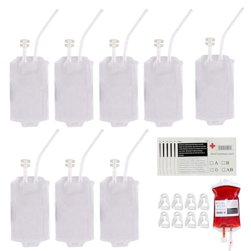 Halloween Blutbeutel,8 Stück Halloween Trinkgefäß Blutbeutel,Halloween Infusionsbeutel Blutbeutel,350 ml Halloween Blutbeutel,Halloween Party Dekoration,Perfekt für Halloween Zombie,Dekoration,Cosplay Halloween Blutbeutel,8 Stück Halloween Trinkgefäß Blutbeutel,Halloween Infusionsbeutel Blutbeutel,350 ml Halloween Blutbeutel,Halloween Party Dekoration,Perfekt für Halloween Zombie,Dekoration,Cosplay von SEMINISMAR