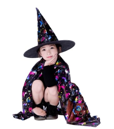 SEMINISMAR Hexenumhang mit Hut, Halloween-Hexenumhang mit Zaubererhut, für Rollenspiele, Kostümpartys, Jungen und Mädchen, 70 cm SEMINISMAR Hexenumhang mit Hut, Halloween-Hexenumhang mit Zaubererhut, für Rollenspiele, Kostümpartys, Jungen und Mädchen, 70 cm von SEMINISMAR