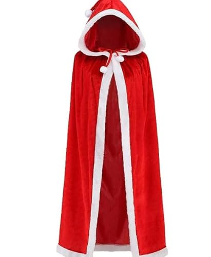 SEMINISMAR Santa Claus Umhang mit Kapuze,Rotes Cape Weihnachtsman,Kapuzenumhang Rot,Weihnachtsmantel mit Kapuze,Umhang Rot Samt,Weihnachtskostüm für Kinder,Jugendliche und Erwachsen,60cm SEMINISMAR Santa Claus Umhang mit Kapuze,Rotes Cape Weihnachtsman,Kapuzenumhang Rot,Weihnachtsmantel mit Kapuze,Umhang Rot Samt,Weihnachtskostüm für Kinder,Jugendliche und Erwachsen,60cm von SEMINISMAR