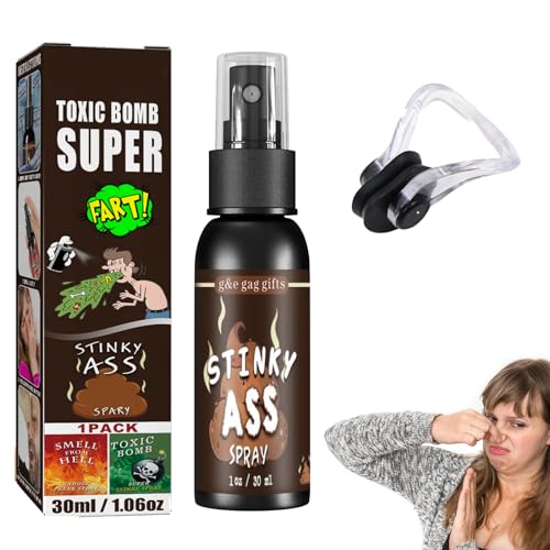 SEMINISMAR Stinkender Furz-Spray,Flüssiger Furz,Furzspray Prank Extrem,Furz Streich Spray,Pupsspray,Schrecklicher Geruch Spray Langanhaltender Geruch Für Furzende Kinder Und Erwachsene,Scheiße,30ml von SEMINISMAR