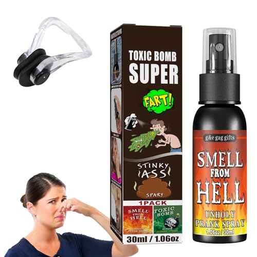 SEMINISMAR Stinkender Furz-Spray,Flüssiger Furz,Furzspray Prank Extrem,Furzspray Prank,Tricky Liquid Fart,Schrecklicher Geruch Spray Langanhaltender Geruch,30ml SEMINISMAR Stinkender Furz-Spray,Flüssiger Furz,Furzspray Prank Extrem,Furzspray Prank,Tricky Liquid Fart,Schrecklicher Geruch Spray Langanhaltender Geruch,30ml von SEMINISMAR