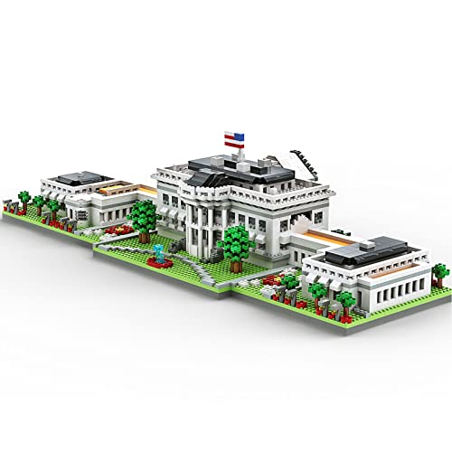 SEMKY Micro Mini Blocks Weißes Haus, berühmtes Wahrzeichen-Modell-Set (3000 Teile), Bau- und Architekturspielzeug, Geschenke für Kinder und Erwachsene von SEMKY
