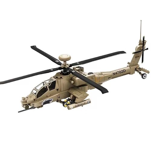 SEMKY Military Series AH-64 Hubschrauber Gunships Apache Air Force Baustein-Set (255 Teile), Bau- und Militärspielzeug, Geschenke für Kinder und Erwachsene von SEMKY