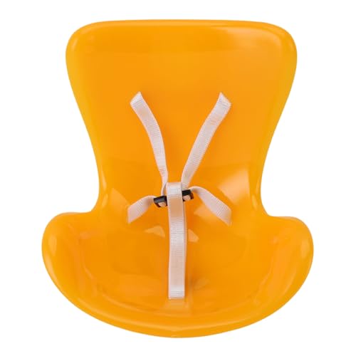 SENECESLI Autositz für Puppen, Puppenautositz für Autolüftung, Puppenstuhl aus Kunststoff mit Gurt für Auto-Ornament-Dekoration, Puppenzubehör (Yellow) von SENECESLI