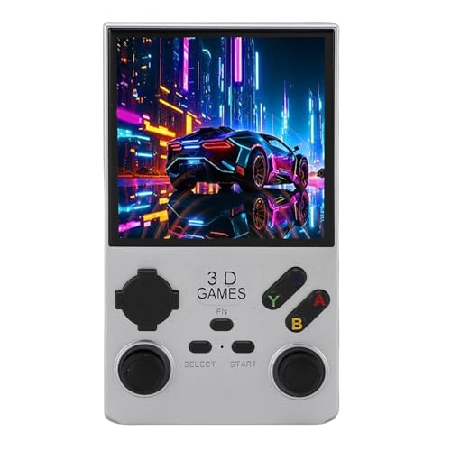 SENECESLI Handheld -Spielekonsole, 720x720 Retro Handheld Game Console für Outdoor (Silver) von SENECESLI