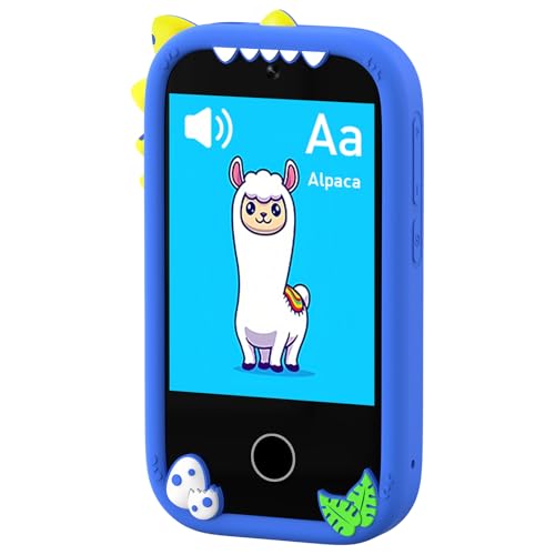 SENECESLI Kids Smartphone, 2,8 "Touchscreen Kleinkind Lernspielspielzeugtelefon mit 30 W -Pixel Kamera, Kinderspielzeug mit Touchscreen, Lernkind Mp3 Player Spiele mit Integrierten 32 GB (Blue) von SENECESLI