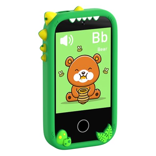 SENECESLI Kids Smartphone, 2,8 "Touchscreen Kleinkind Lernspielspielzeugtelefon mit 30 W -Pixel Kamera, Kinderspielzeug mit Touchscreen, Lernkind Mp3 Player Spiele mit Integrierten 32 GB (Green) von SENECESLI