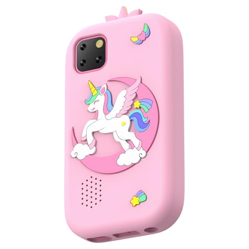 SENECESLI Kids Smartphone, 2,8 "Touchscreen Kleinkind Lernspielspielzeugtelefon mit 30 W -Pixel Kamera, Kinderspielzeug mit Touchscreen, Lernkind Mp3 Player Spiele mit Integrierten 32 GB (PINK) von SENECESLI