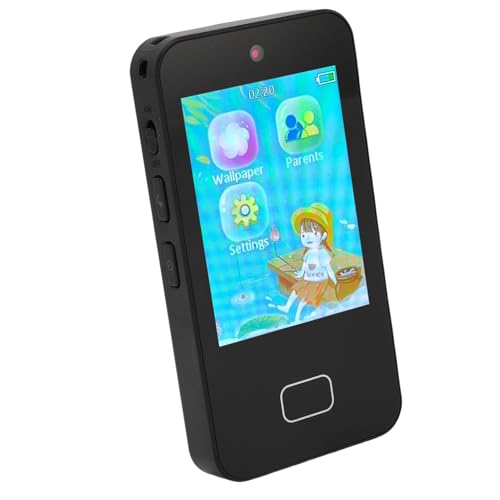 SENECESLI Kleinkind Spielen Telefon, Lang Anhaltende Akkulaufer-Bildungsspielzeug Smartphone-Spielzeug HD Dual Camera für 3-10 Jahre Alte (Black) von SENECESLI