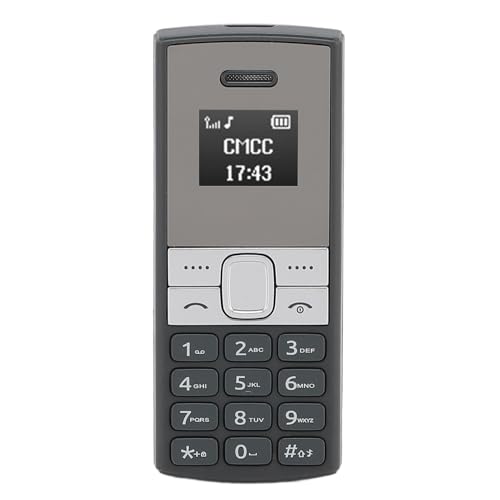 SENECESLI Kleinstes Mobiltelefon, 380mah Dual SIM -Kartensteckplatz Unlocked Voice Changer Health Strahlung Band Miniatur Mobile für ältere Menschen (Black) von SENECESLI
