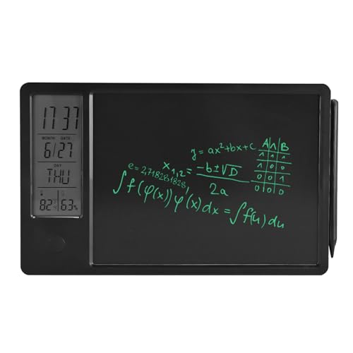 SENECESLI LCD -Schreibtablette, Elektronische Schreibunterstützung, Wiederaufladbare Faltungsunterstützung mit Digitalem Uhrenkalender für das Heimgeschäft (Black) von SENECESLI