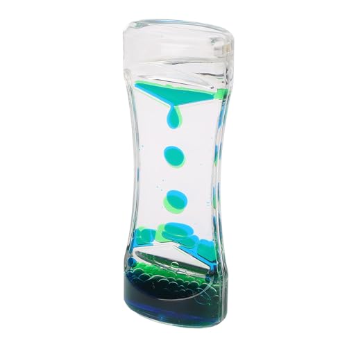 SENECESLI Liquid Motion Bubbler Timer, Entspannter Schreibtisch Spielzeug Kreativer Faszinierender Effekt Fesselender Visueller Effekt für Home Office Decor (Grün blau) von SENECESLI