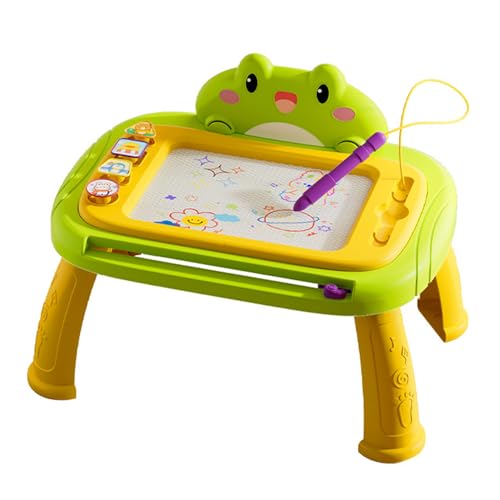 SENECESLI Magnetes Zeichenbrett, Löschbares Doodle Board Pad Lern- und Bildungsspielzeug mit 4 Briefmarken, Baby -KindergeburtstagGeschenk (Green) von SENECESLI