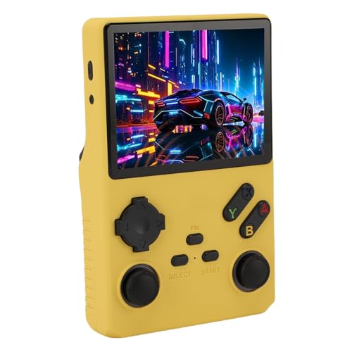SENECESLI Portable Gaming Player, 256 GB Speicher DDR4L 8 GB RAM Open Source Retro Handheld Game Console für Unterhaltung (Yellow) von SENECESLI