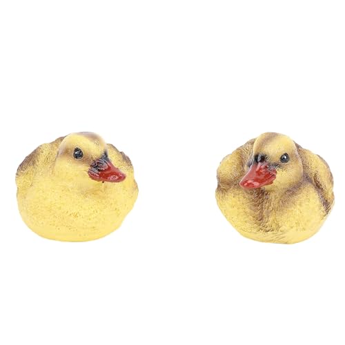SENECESLI Schwimmende Entenfigur, Exquisite Handwerkskunst Schwimmende Teichente Ente Leicht zu Reinigen Realistisch für die Teichbrunnendekoration (Graue Enten) von SENECESLI