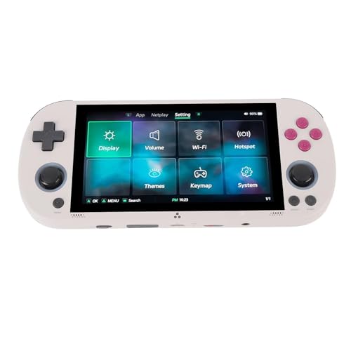SENECESLI Smart Handheld Game Console, High Definition 4,96 -Zoll -IPS Bildschirm 28 Simulatoren Unterstützen 4 Kernchip ,96 Zoll Spielkonsole Zur Unterhaltung (Gray) von SENECESLI