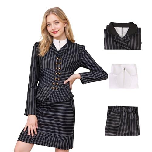 Elphaba Kostüm, Cosplay, Glindas Freund, Cosplay-Kostüm-Set, böse Hexe, Kostüm mit Hexenhut, für Halloween, Karneval, Party (Stil 3, XL) von SENGDUJH