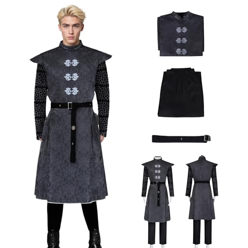 SENGDUJH Daemon Cosplay-Kostüm, Drachenkönigin, Daenerys, Großvater, Prinz, Daemon, Kostüm, Jacke mit Hose, für Halloween, Karneval (Schwarz 2, XS) von SENGDUJH