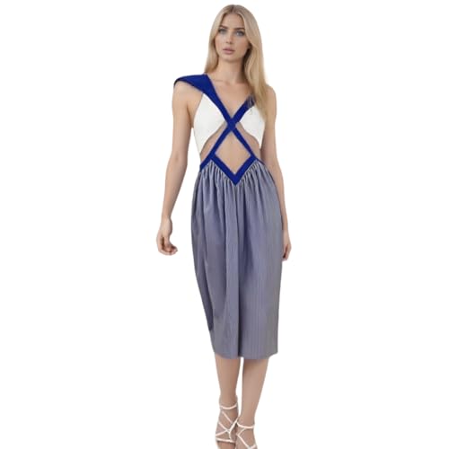 SENGDUJH Daenerys Kostüm, Cosplay, Drachenkönigin-Kostüm, Cosplay, Kreuzrücken, Midi-Kleid für Halloween (Grau, M) von SENGDUJH