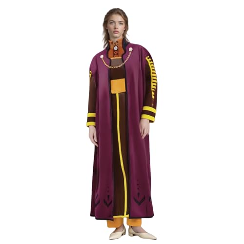 SENGDUJH Elsa's Schwester-Kostüm, Kleid, Prinzessinnen-Kostüm, Outfit für Halloween, Karneval, Party, Rot, Größe XXL von SENGDUJH