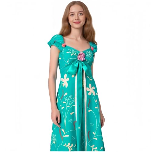 SENGDUJH Giselle Cosplay Kostüm, Prinzessin Giselle Erwachsene Cosplay Kleid für Halloween Karneval Party (Grün, 3XL) von SENGDUJH