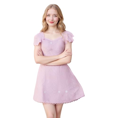 SENGDUJH Glinda-Kostüm, Cosplay-Kleid, Elphaba-Freund, Hexe, Glinda-Kleider, Faschingskostüm, rosa Kleid für Halloween, Karneval, Ballverkleidungen (Pink Three, L) von SENGDUJH